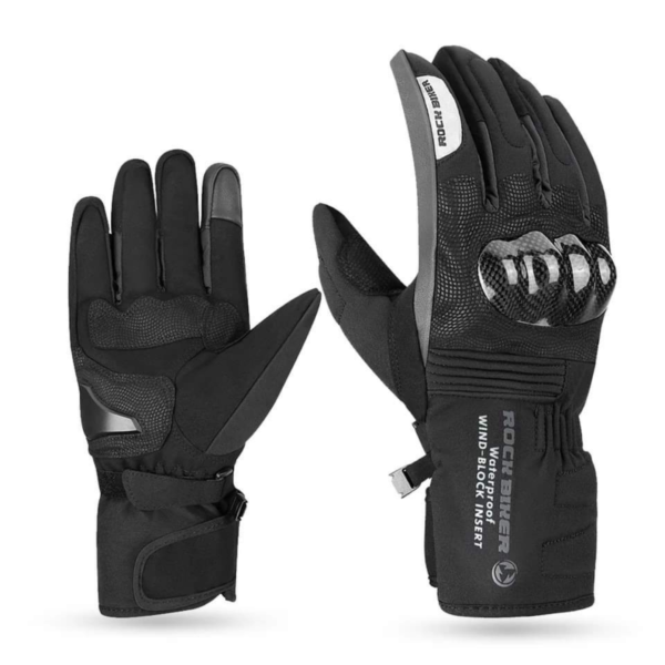 Guante Rock Biker De Softshell Para El Frío Y La Lluvia